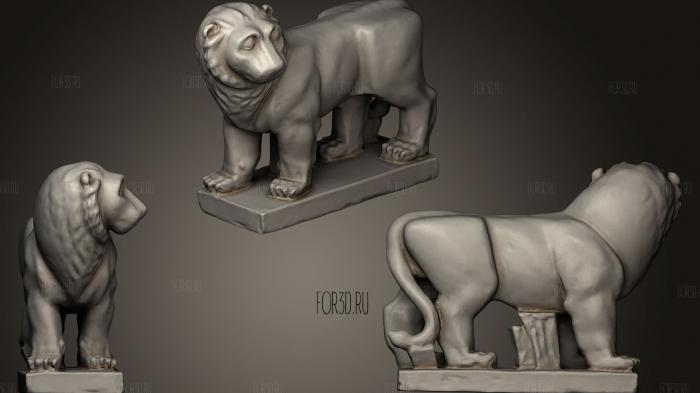 Lion limestone stl model for CNC